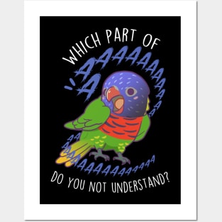 Green-naped Rainbow Lorikeet Parrot Aaaa Posters and Art